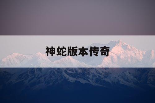 神蛇版本传奇