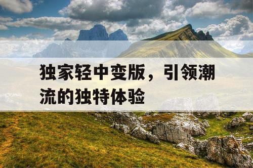 独家轻中变版，引领潮流的独特体验