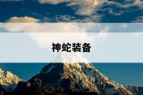 神蛇装备 神蛇装备