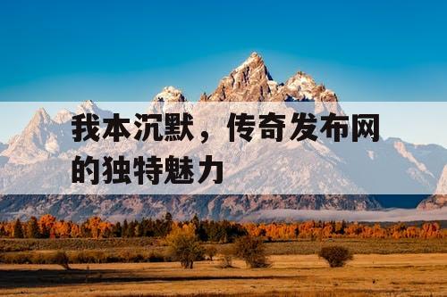 我本沉默，传奇发布网的独特魅力