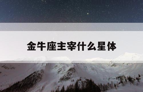 金牛座主宰什么星体