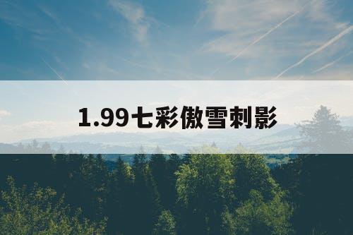 1.99七彩傲雪刺影