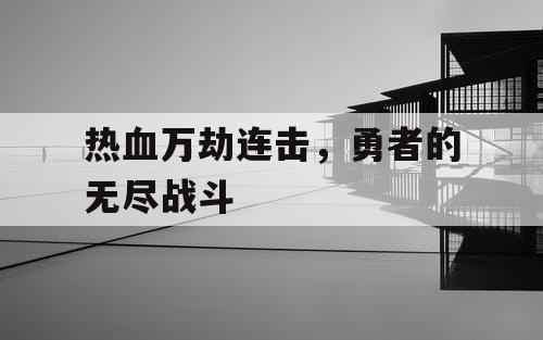 热血万劫连击,勇者的无尽战斗 热血万劫连击,勇者的无尽战斗