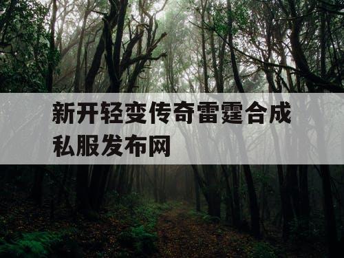 新开轻变传奇雷霆合成私服发布网