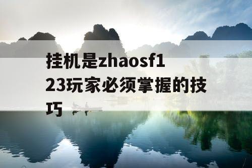 挂机是zhaosf123玩家必须掌握的技巧