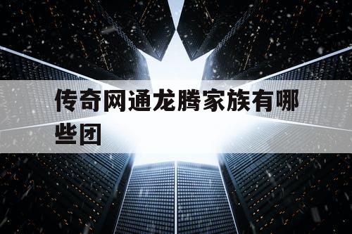传奇网通龙腾家族有哪些团