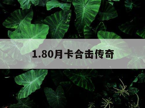 1.80月卡合击传奇