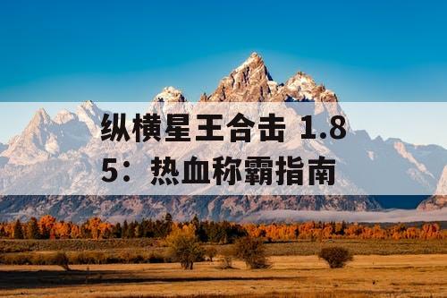 纵横星王合击 1.85：热血称霸指南
