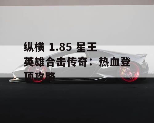 纵横 1.85 星王英雄合击传奇：热血登顶攻略
