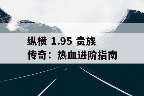 纵横 1.95 贵族传奇：热血进阶指南