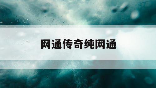 网通传奇纯网通