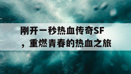 刚开一秒热血传奇SF，重燃青春的热血之旅