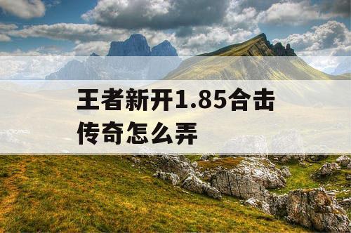 王者新开1.85合击传奇怎么弄