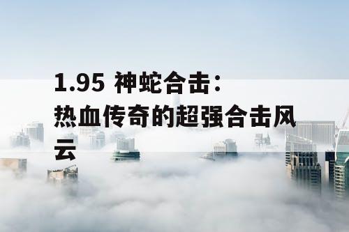 1.95 神蛇合击：热血传奇的超强合击风云