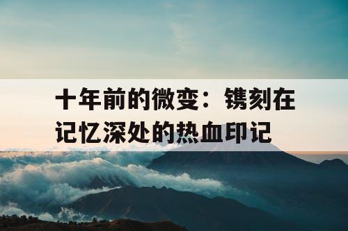 十年前的微变：镌刻在记忆深处的热血印记