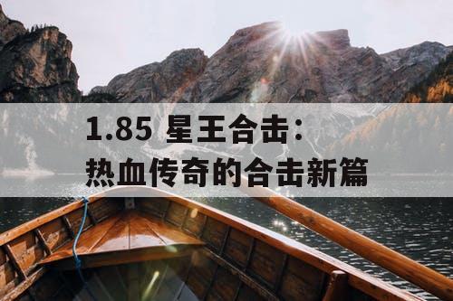 1.85 星王合击：热血传奇的合击新篇