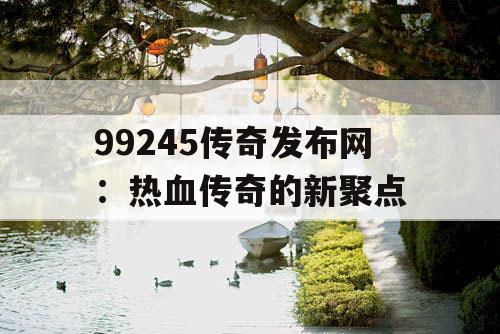 99245传奇发布网：热血传奇的新聚点