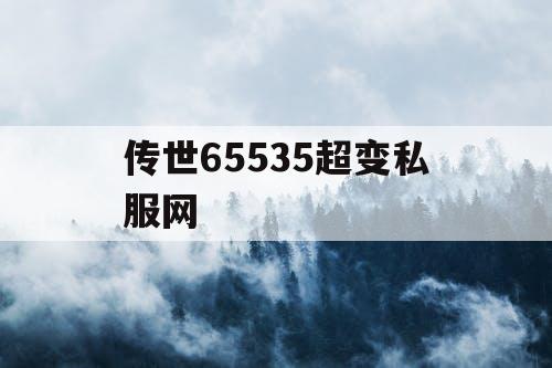 传世65535超变私服网