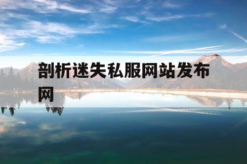 剖析迷失私服网站发布网
