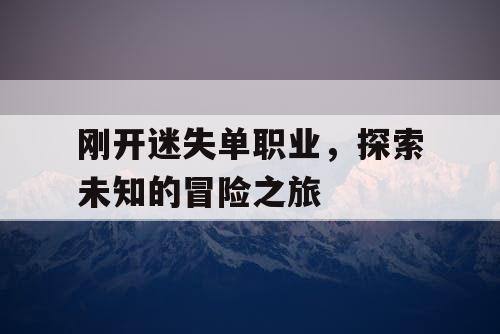 刚开迷失单职业，探索未知的冒险之旅