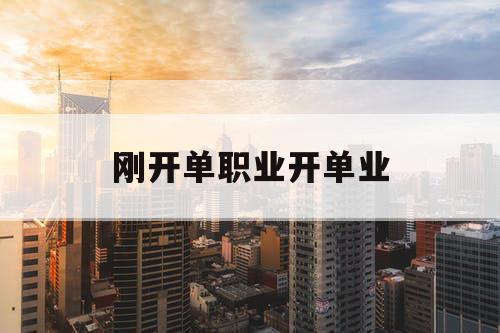 刚开单职业开单业