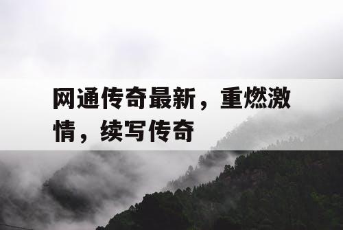 网通传奇最新，重燃激情，续写传奇