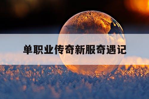 单职业传奇新服奇遇记 单职业传奇新服奇遇记