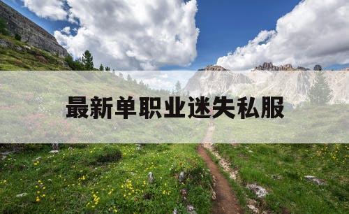 最新单职业迷失私服