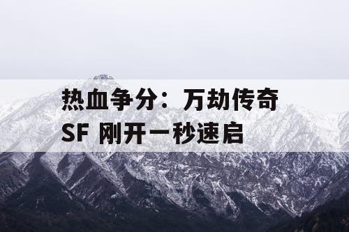 热血争分：万劫传奇 SF 刚开一秒速启