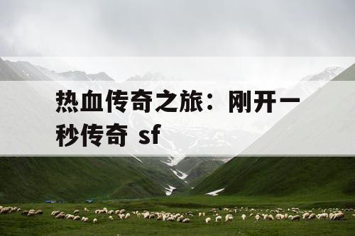 热血传奇之旅：刚开一秒传奇 sf