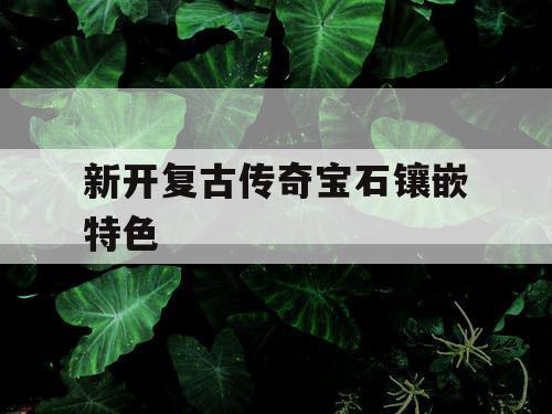 新开复古传奇宝石镶嵌特色 新开复古传奇宝石镶嵌特色