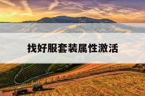 找好服套装属性激活
