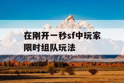 在刚开一秒sf中玩家限时组队玩法