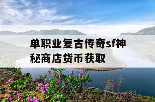 单职业复古传奇sf神秘商店货币获取