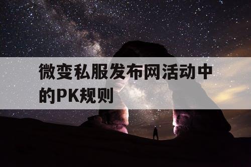 微变私服发布网活动中的PK规则