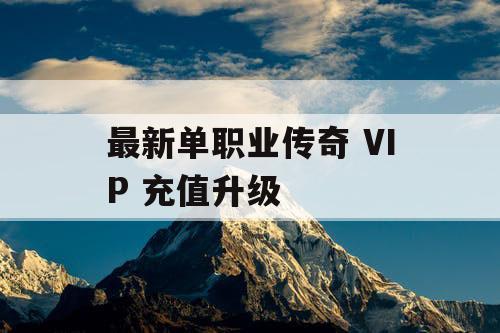 最新单职业传奇 VIP 充值升级